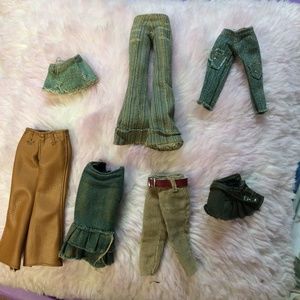 Mixed BRATZ Doll Bottoms outfit set collection Pants Skirts Assorted clothes lot